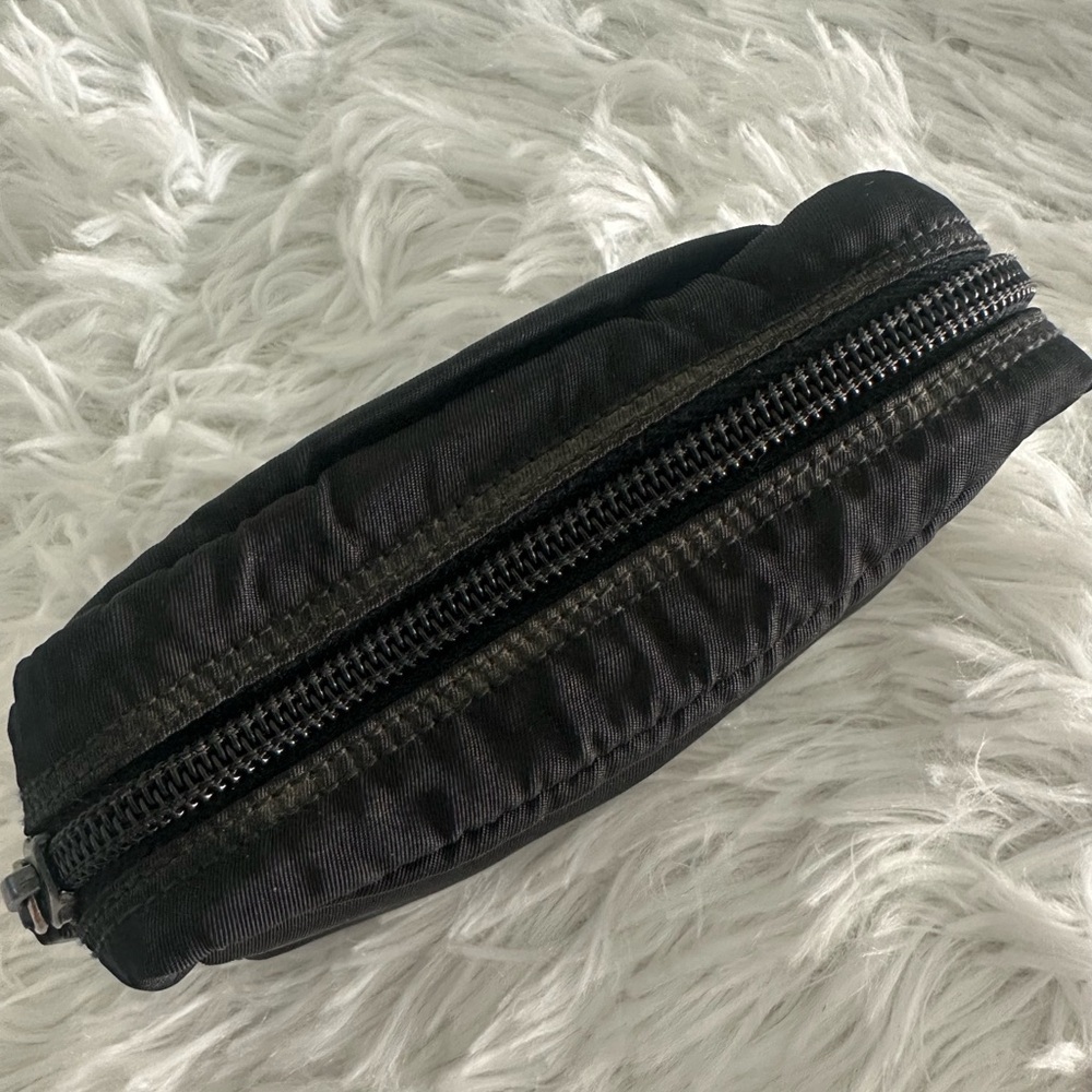 PRADA Nylon Logo Black Mini Zipper Pouch Case Bag - Picture 4 of 12